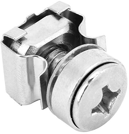 Generic Netzwerkschrank-Rack Robustes Schrauben- und Muttern-Sortimentsset für Schienenfahrzeuge M5*16/20 Vernickeltes Eisen 20-tlg (M5 * 16 (20 Stück))