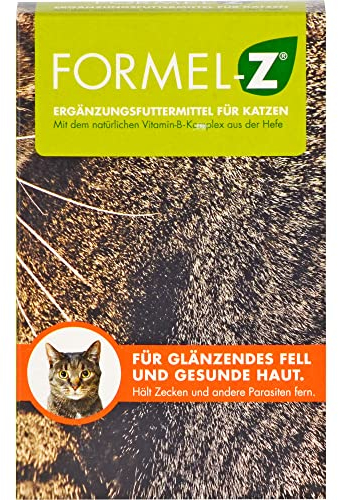 Formel-Z® für Katzen | Ergänzungsfuttermittel gegen Zecken, Flöhe & Parasiten | Ohne Chemie | Natürlicher Vitamin-B-Komplex aus Hefe | Für glänzendes Fell & gesunde Haut | ca. 104 Tabletten