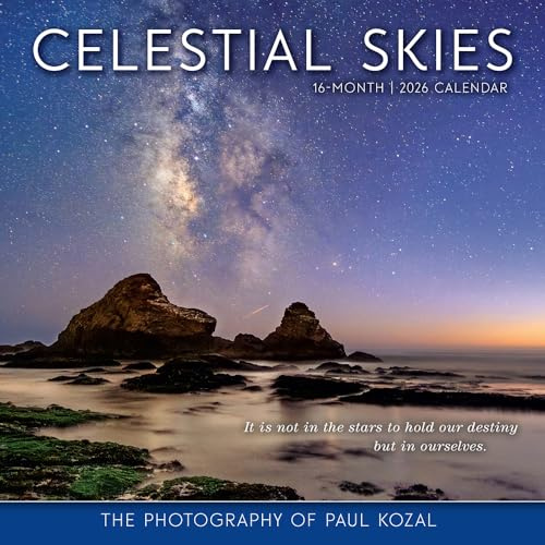 Celestial Skies 2026 Wall Calendar — The Photography of Paul Kozal, 12 x 12, Monthly Wall Calendar for 2026, Large Writing Spaces for Office, Astronomy Themed