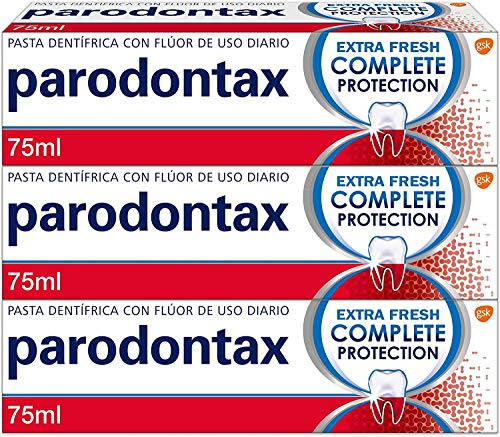Parodontax Complete Protection Extra Fresh, Zahnpasta mit Fluor, hilft Zahnfleischbluten zu stoppen und zu verhindern, 3 Stück x 75 ml