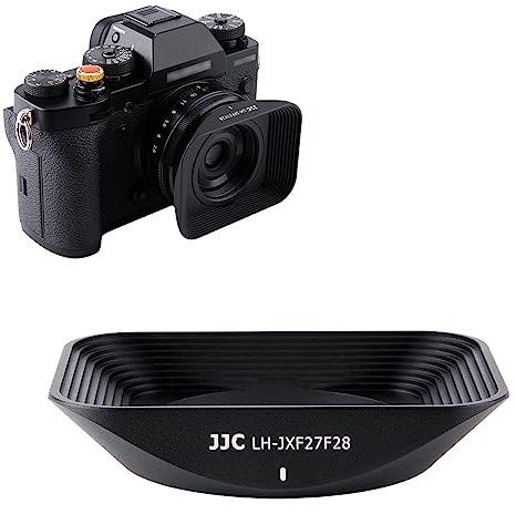 JJC LH-XF27 Gegenlichtblende für Fujifilm XF 27mm f/2.8 R WR auf Fuji X-S10 X-T4 X-T2 X-T3 X-T20 X-T30 DSLR Kamera ersetzt Fujifilm LH-XF27 Gegenlichtblende