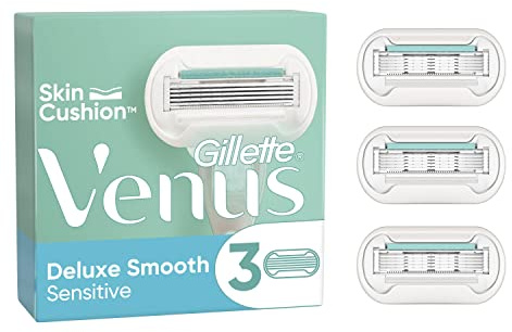 Gillette Venus Deluxe Smooth Sensitive Ersatzklingen X3, für Damen, mit 5 Klingen