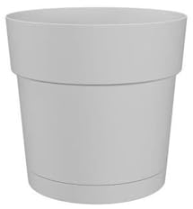 Artevasi Capri Wide Pot, Réserve d'eau, Pot en Plastique, Blanc, 30cm