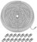 Catena con Perline da 5m Catena a Sfere in Acciaio Inossidabile da 3mm con 15 Pezzi Coordinati Catena di Estensione con Catena a Sfere per Creazione di Gioielli fai-da-te Collane Bracciali Portachiavi