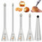 Beccucci in Acciaio Inox,Beccuccio Crema,Bocchetta per Farcire,Beccucci per Sac a Poche,Siringa per Iniezione di Bignè,Bocchette Decorative Accessori per Riempire Bignè,Cupcake,Fai da Te,5 pcs