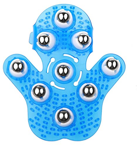 Generic Guanto Da Massaggio con 9 Sfere Il, Blu