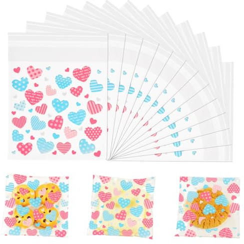 200PCS Self Seal Clear Cellophane Bags Self Adhesive Cookies Bags Sweet