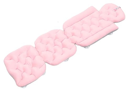 Garosa Ganzkörper-Badekissen, 47,24 Zoll, Spa-Badewannenkissen, Kopf-, Nacken-, Rücken- und Schulterstütze, Faltbares Badewannenkissen mit Rutschfesten Saugnäpfen für Erwachsene, ()