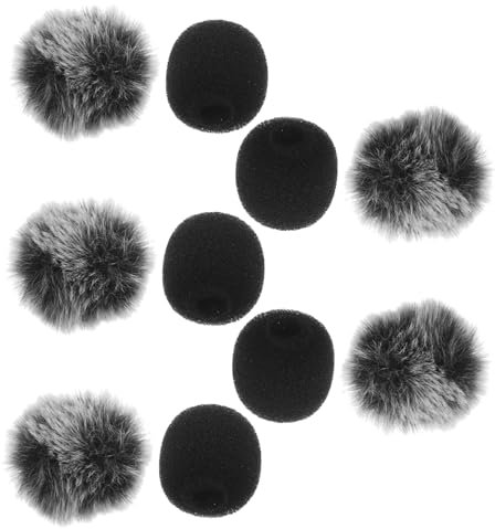 ibasenice 10pièces Lot Cache-micro Portable Microphone Cravate Léger Vent Bruits Respiration Pour Enregistrements Clairs