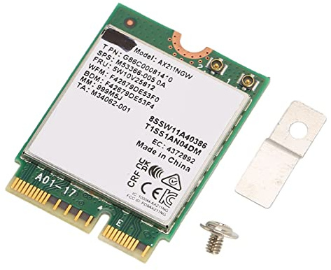 -kort, Nätverkskort 2 Trippelfrekvens 802.11ac BT5.2 Adapterkort med M. Network Card Ax211NGW M. Key E CNVIO Network Card för 10