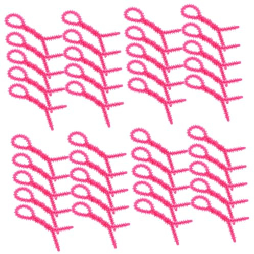 SOESFOUFU 40 Pcs Spiral Hair Perm Rods Small Rose Red Curling Rods for Women Flexible Reusable Hair Rollers Suitable for