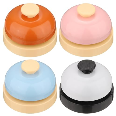 QUARKZMAN 4 Campanelli Da Tavolo, 2.52 Campanello Servizio Per Ufficio, Hotel, Classe, Cena, Ristorante, Festa, Addestramento Animali, 4 Colori
