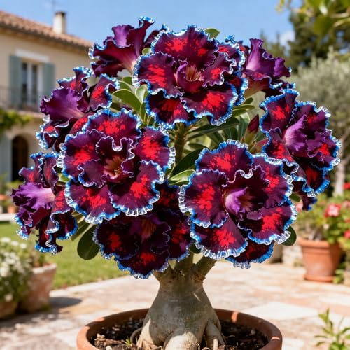 Rosa del desierto, perenne,Adenium obesum-Rizomas rosa del desierto,para decoración de interior y exterior.、-1Rizoma-B
