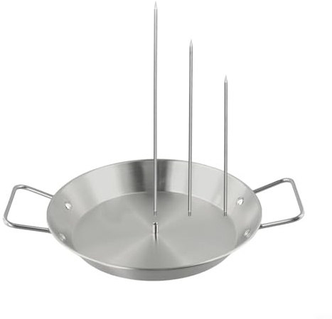 Pincho vertical de acero inoxidable de 3 picos para barbacoa para uso en parrilla, se adapta a máquinas Shawarma y giratorio para parrillas, construido para pinchos de carne resistentes