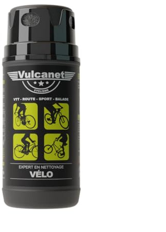 Vulcanet Nettoyant Sans Eau Pour Vélo De Route, Vtt Et Électrique - Microfibre Pinceau Inclus Dégraisse Protège Remet À Neuf - Transportable Partout, 80 Unités (Lot 1)
