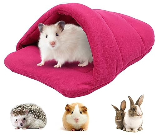 Jodsen Cuccia Porcellini d'India Criceto Letto Grotta Morbide Pantofole Calde Porcellino D'India Casa Animale Domestico Biancheria da Letto Invernale Accessori Gabbia per Piccoli Animali (Rosa)