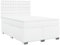 vidaXL Boxspringbett, Doppelbett mit LED Matratze Matratzenauflage, Bettgestell mit Lattenrost Kopfteil, Polsterbett Bett für Schlafzimmer, Weiß 140x200cm Kunstleder