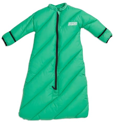 Morrison Outdoors Little Mo 40° Baby Sleeping Bag (6-18 Months) The Camping Sleeping Bag for Babies and Toddlers with Adjustable Open-and-Close Cuffs and Thick, Lofty Insulation. (Leapfrog Green)