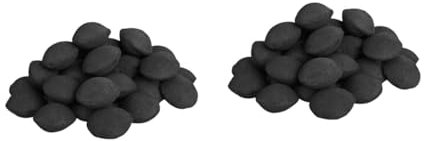 Sosoport 2 Paquets Carbone D'outil De Barbecue Camping Briquette De Fumeur Robuste Accessoires De Grillade Charbon De Bois Bio Charbon De Bois pour Griller Noir Mélange De Charbon De Bambou