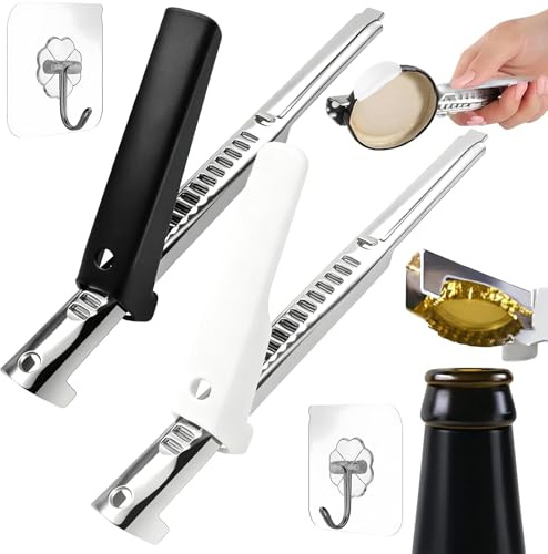 Jar Opener, Easy-Grip Can Opener for Seniors & Weak Hands, Non-Slip Bottle Lid Remover for Kitchen, Picnics, Home Use (Black and White)