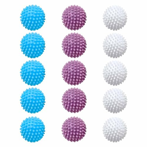 15 Large Tumble Dryer Balls, Efficient Laundry Balls for Tumble Dryer, 6cm Dryer Balls for Laundry UK, Reusable Fabric Softener Alternative