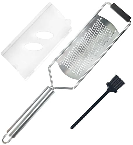 1PC Professional Zester Grater, Fine Kitchen Zester for Citrus Garlic Cheese Nutmeg and Lemon, Premium Stainless Steel for Efficient Grating, Great Garlic Grater for Cooking Baking and Food Prep