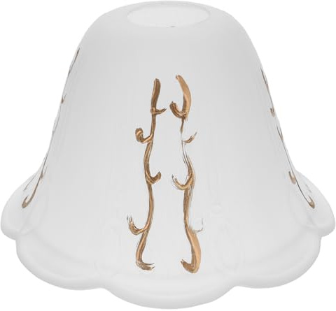 BESPORTBLE Pantalla de Lámpara de Vidrio Transparente para Lámpara Colgante Repuesto de Pantalla Pequeña Diseño de Bordes Decorativos y Arañas Uso en Iluminación Hogareña