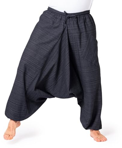 PANASIAM Aladin Pants Cotton 'Lini', Black, L