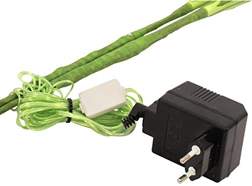 EUROPALMS Decoración Planta Arum 61647 Set con 3 Ramas con Leds 85cm Blanco