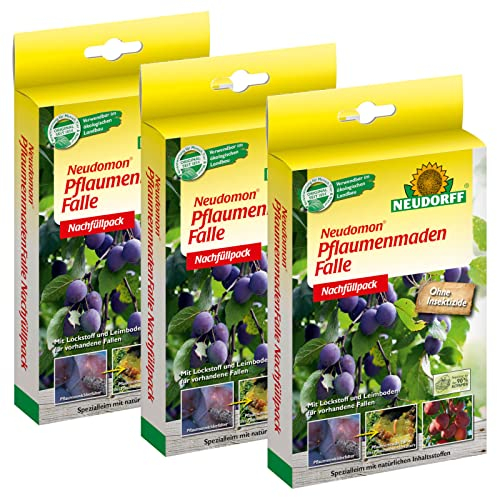 3 x Neudorff neudomon Trampa ciruelo gusanos de Juego