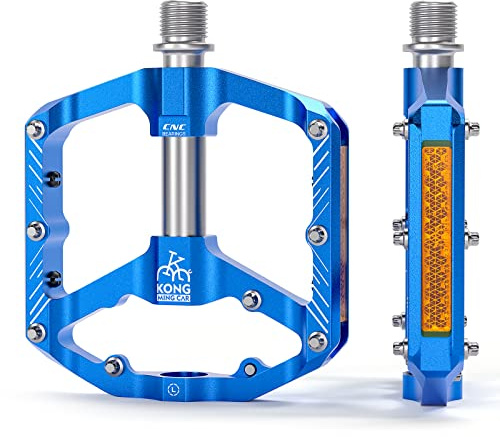 Mountain Bike Pedals with 3 Seal Bearing - 9/16 MTB Pedals Platform Lightweight - Non-Slip Bicycle Pedals for BMX MTB