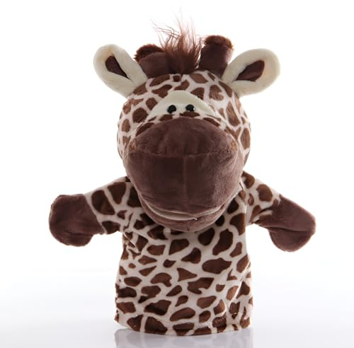 Proumhang Hand Puppets for Kids,Soft Plush Zoo Animal Puppet for Children Toddlers Boys Girls,For Imaginative Play,Show Theater, Easter/Birthday Party Supplies Stocking(Big Movable Mouths) 25cm Deer