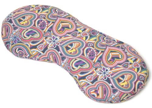 Bio-Bio Augenkissen Lavendel & Leinsamen Psychedelic Heart zur Entspannung, zum Kühlen, erwärmen oder für Yoga