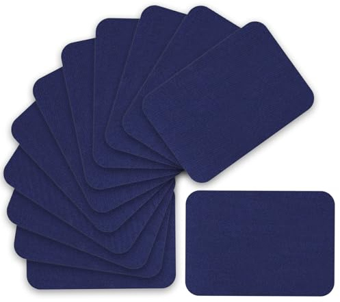 12 Stück Patches zum aufbügeln Näh Bügelflicken Premium-Qualität Patch Sticker DIY-Korrekturflicken für die Reparatur von Jeans und Kleidung (12.5×9.5CM, Marine)