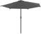 IDMarket - Halber Sonnenschirm für Balkon, Strand, Corte, Grau, 2,7 x 1,35 m, mit Hülle