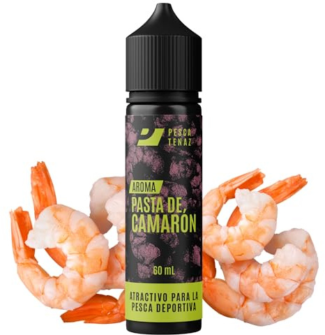 PESCA TENAZ | Aroma Pasta de Camarónes para Pesca Deportiva. Atractivo liquido Que Puede ser Usado para engodos y cebos Artificiales (Uso Frio, sin cocciòn) - Apto para la Pesca en Mar (60mL)