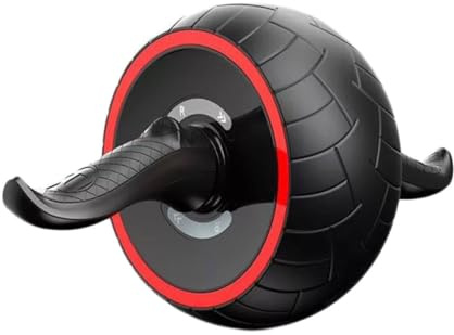 GLEAVI Roue Abdominale en Caoutchouc Noir Rouleau d'Exercice Abdominal Antidérapant Appareil Fitness pour Abdominaux à Rebond pour Entraînement Maison et Perte de Poids