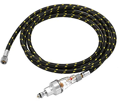 Set di accessori per aerografo, tubo flessibile per aerografo intrecciato in nylon da 1,8 m/5,9 piedi, separatore di acqua olio con interfaccia BSP da 1/8 per modellismo, nail
