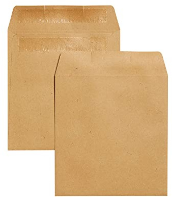 Q-Connect Envelope Wage 108x108mm Plain Self Seal 90gsm Manilla (Pack of 1000),brown