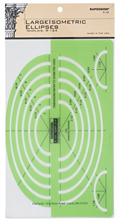 Rapidesign Large Isometric Ellipses Template, 1 Each (R124)