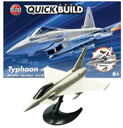 Airfix J6002 Eurofighter Typhoon Jet - Quick-Build Kit, Silver, 231 x 160 x 77 cm
