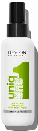 REVLON PROFESSIONAL UNIQONE HAIR TREATMENT, Leave-In Hair Treatment, Split Ends Hair Treatment, Green Tea Fragrance - 150 ml