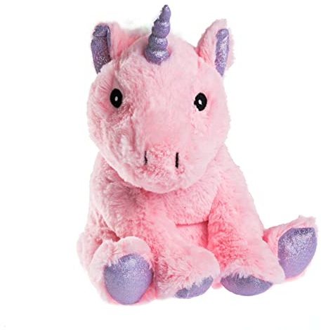 Peluche bouillotte Licorne Rose - Made in France