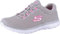 Skechers Womens Summits Artistry Chic Sneaker, Gray Mesh Hot Pink Trim, 4 UK
