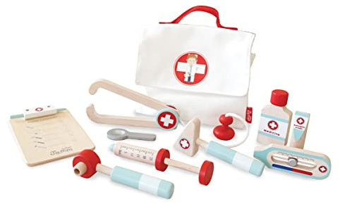 Indigo Jamm KIJ10011 Little Doctors Set Wooden, Role Play imaginative play toy