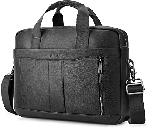 BAGZY Borsa a Tracolla 24 Ore Ventiquattrore Pelle Porta Documenti e PC 15.6 Pollici da Lavoro, Cartella Portadocumenti Business Regalo Uomo
