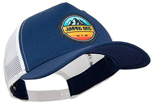 Jumping Bird Trucker Cap mit Mesh-Netz Unisex Nebelhorn • Retro Mesh Cap in USA Style • Individuell verstellbar und leicht abwaschbar