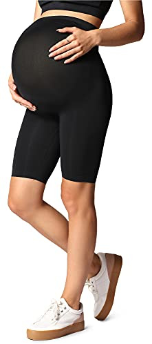 Be Mammy Dam Korta Moderskap Leggings BE-1124 (Svart, S-M)