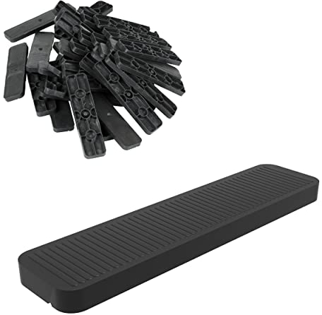 100 Piezas de cuñas plastico para acristalamiento, 100mm x 24mm x 1mm-6mm, organizador cuna, kit montaje bloques de vidrio, cuñas de nivelacion, polipropileno placas (Grosor: 6mm)