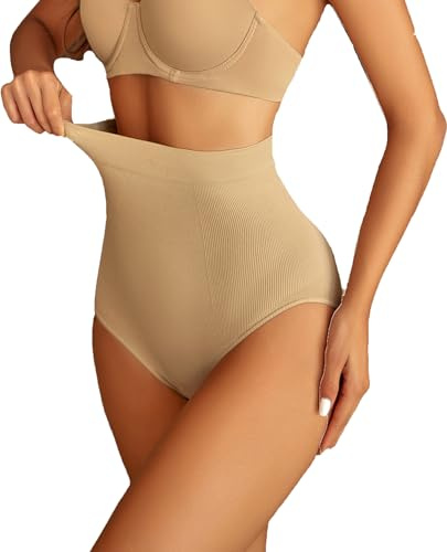 Avidlove Thong Shapewear For Women Tummy Control High Waist Body Shaper Underwear Girdle Panty Seamless Shapewear (Khaki, XX-Large)